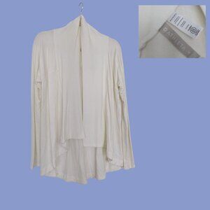 Athleta White Draped Open Cardigan | Size M